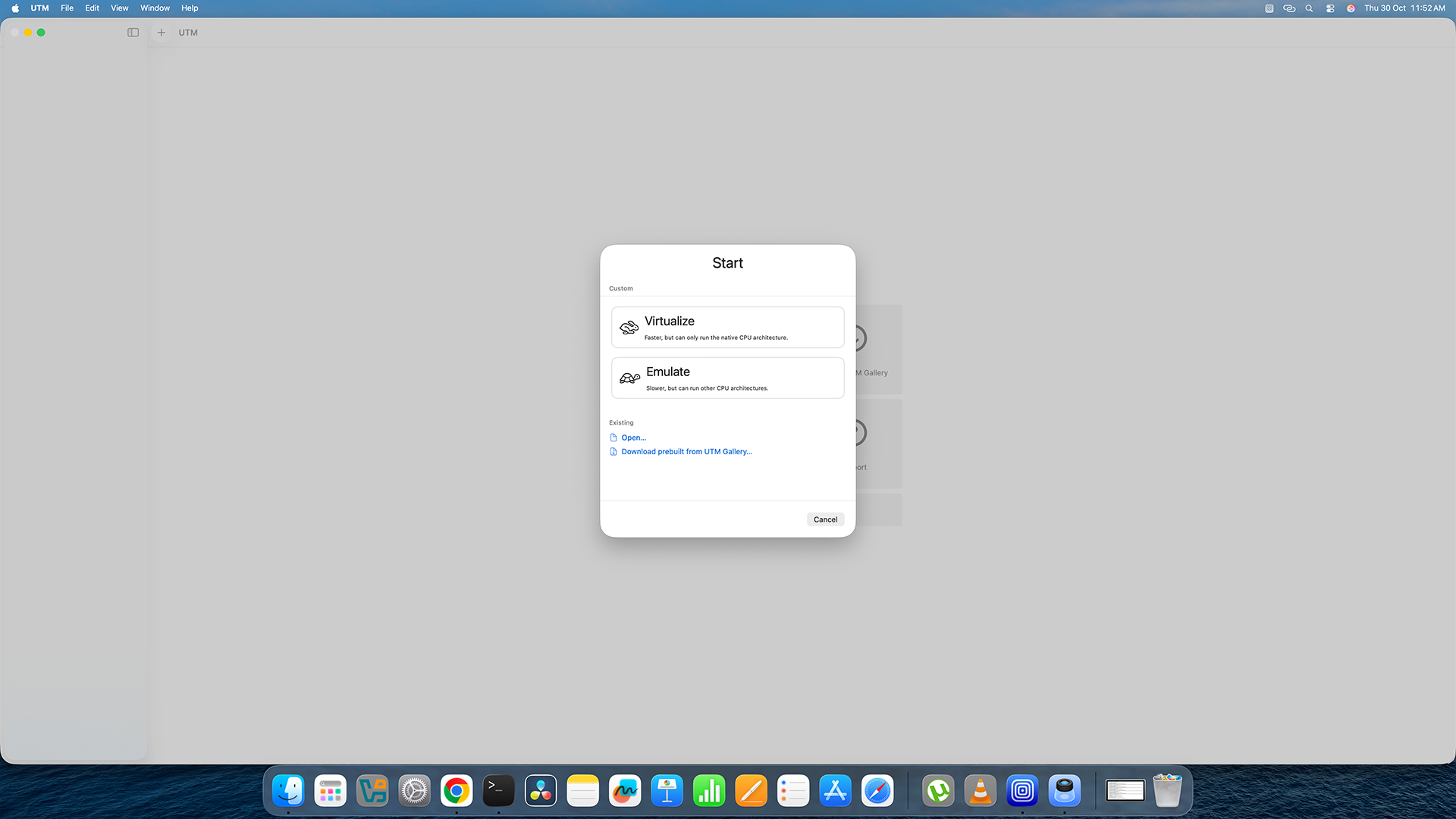 UTM showing the Emulate option